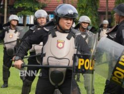 Polres Jombang Gelar Latihan Dalmas, Tingkatkan Kesiapsiagaan Pengamanan Unjuk Rasa