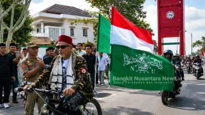 Ndan Arif Kayuh Sepeda dari Sumsel ke Jombang, Bawa Cinta untuk NU