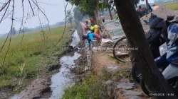 Pasangan Batu Proyek Jalan Sentul–Kesamben Disorot